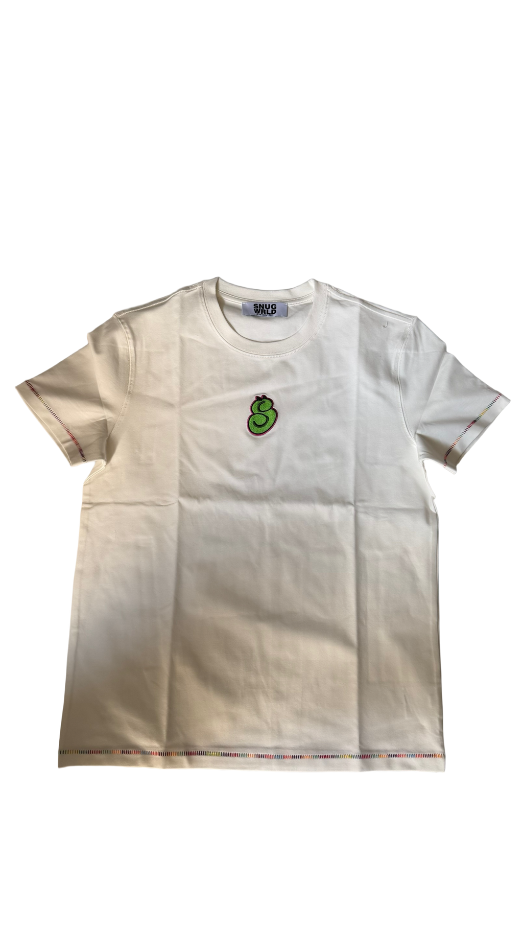 STITCHED LOGO PRINT T-SHIRT
