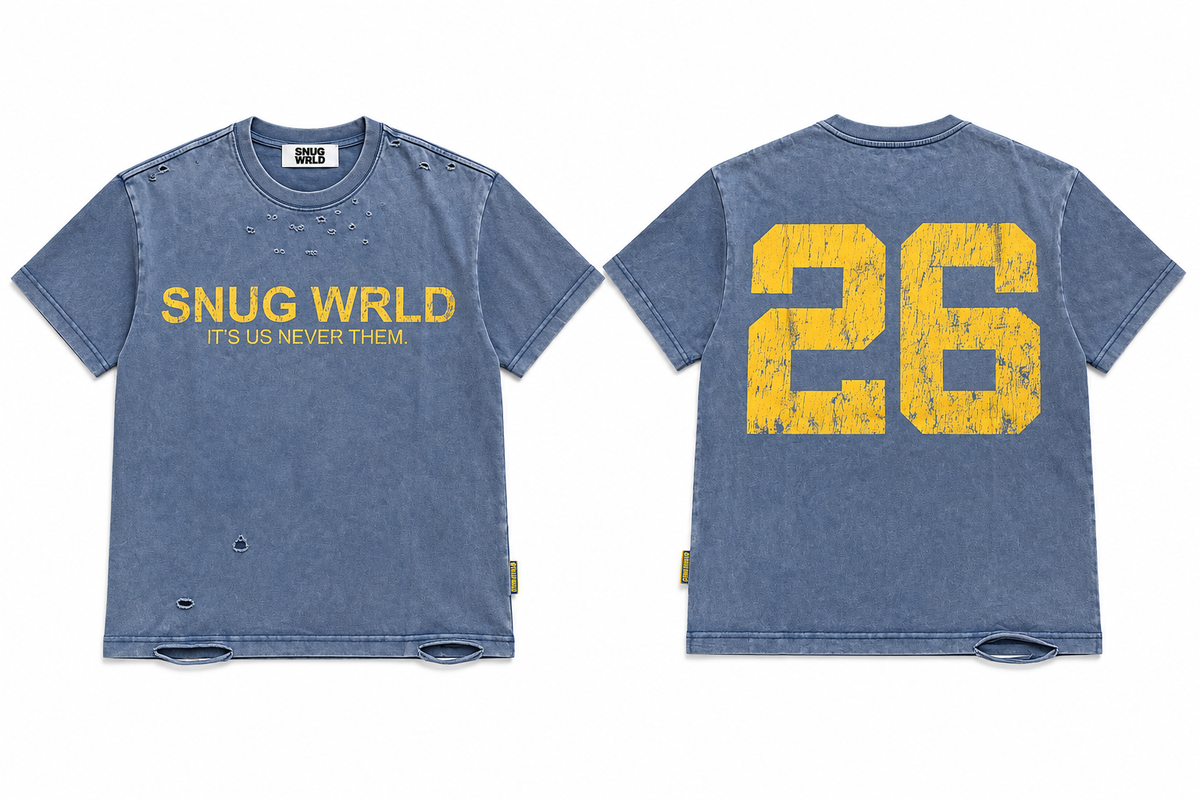 DISTRESSED LOGO PRINT T-SHIRT