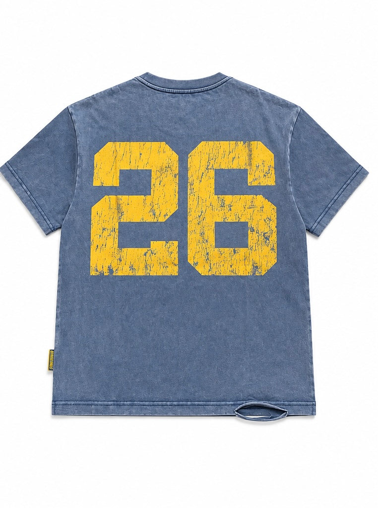 DISTRESSED LOGO PRINT T-SHIRT