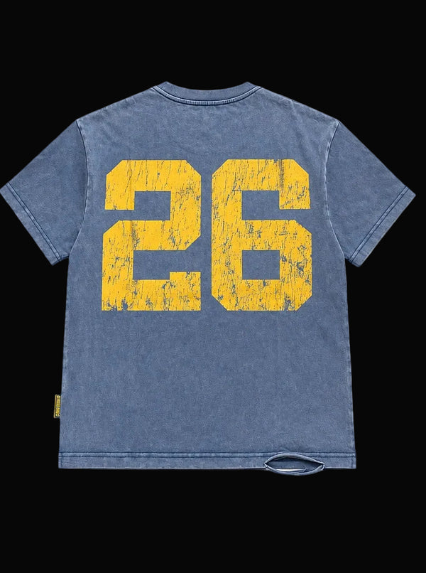 DISTRESSED LOGO PRINT T-SHIRT