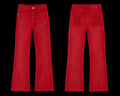 "ITS US, NEVER THEM" WAXED FLARED DENIM PANTS
