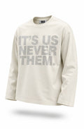 Its Us Longsleeve Rhinestone white