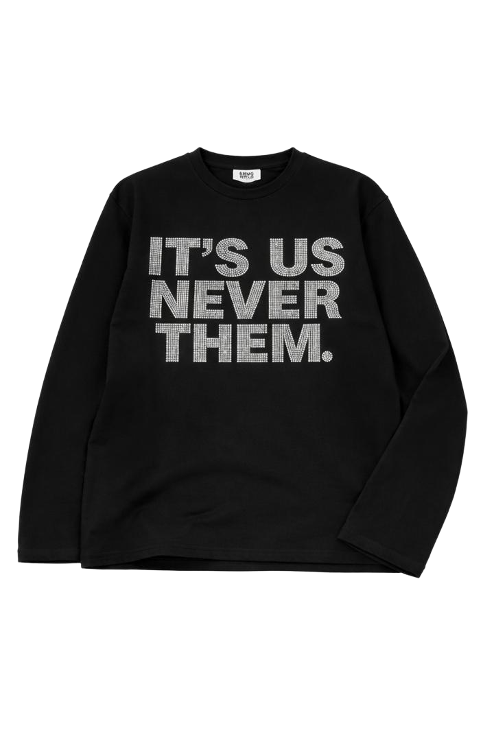 IT’S US Longsleeve Rhinestone Black